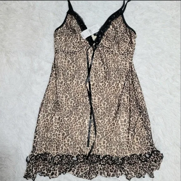 Pacsun Bev & Beck Tan Leopard Print Babydoll Dress Women's US Size Large! ✨️ NWT - Picture 1 of 2